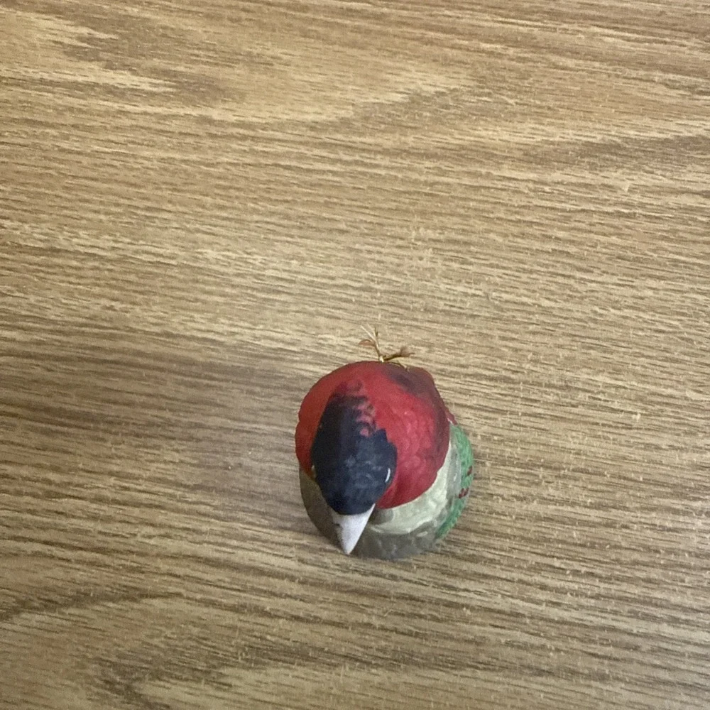 Vintage Jasco Feathered Friends Red Cardinal Bird Ceramic‎ Bell Figure